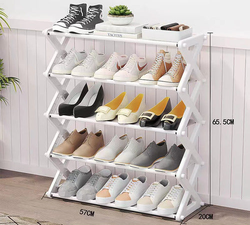 Zapatero Repisa Dormitorio Orden 15 Pares Zapatos - Norplat Blanco