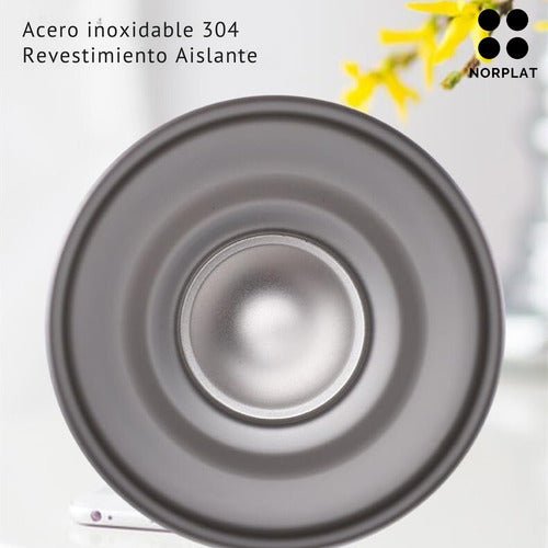 Norplat Tumbler 1180ml Vaso Térmico 40oz 1180ml Con Bombilla Negro Lisa