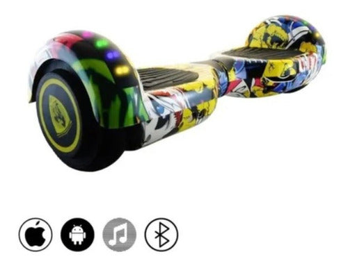 Hoverboard Eciclos Speaker Bluetooth Scooter Diseños Yellow Comic Clown (amarillo)