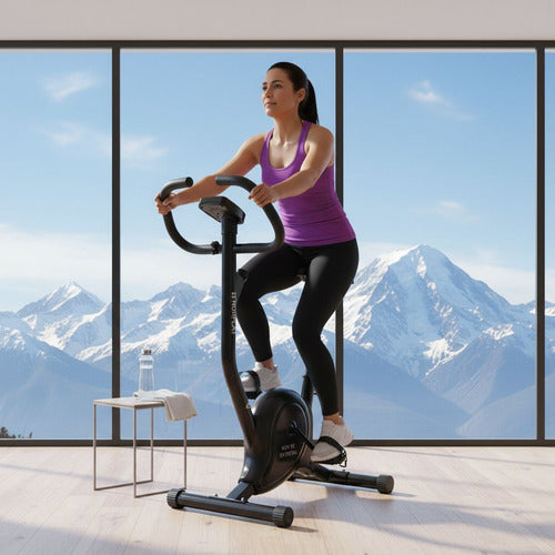 Bicicleta Estática Norplat Mujeres Fitness Spinning Gym Negro