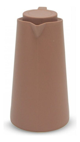 Jarra Termica Norplat 1 Litro Vidrio Aislante Calor Frio Rosa