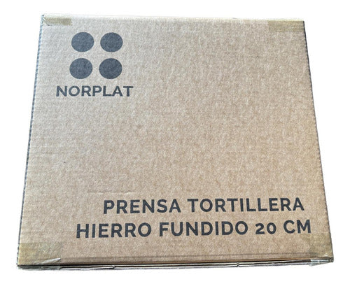 Prensa Tortilla Norplat Hierro Fundido Tortillera Flatbread Negro