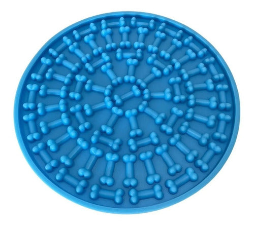 Licking Mat De Huesos Comedero Lento Reduce Ansiedad - Wuf Celeste