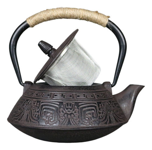 Tetera Fierro Hierro Fundido 800ml Infusor Te Arte - Cukin Negro