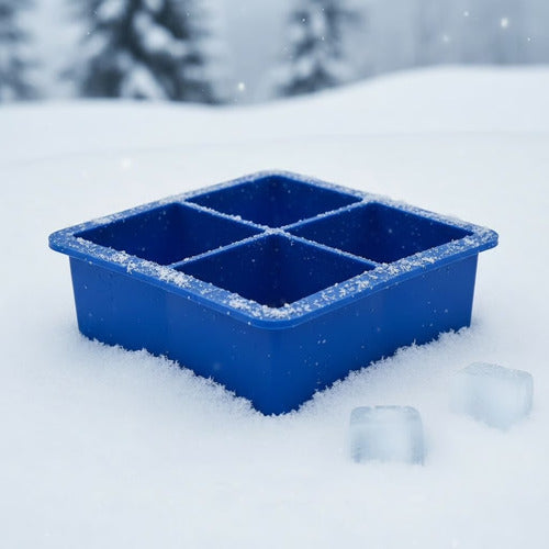 Molde De Silicona Para Cubos De Hielo 5cm - Cukin Azul Eléctrico