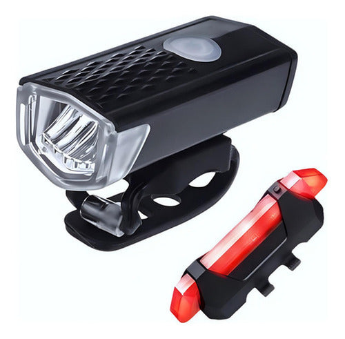 Pack 2 Luces Led Bicicleta Usb Trasera Y Delantera - Norplat Negro