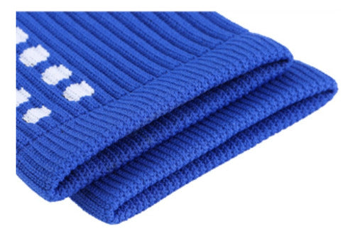 Calceta Fútbol Antideslizante + Calceta S/pie Niño Infantil Azul