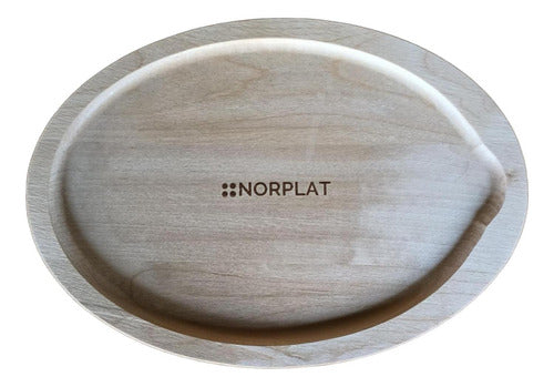 Sarten Hierro Fundido 24.5 Cm Con Base Madera - Norplat Negro