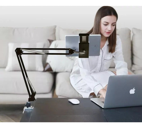 Soporte Celular Escritorio Porta Celular Universal Con Brazo