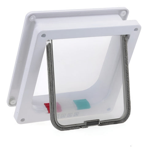 Norplat Puerta Para Gato Perro Mascotas 4 Modos Bloqueo Xl - Blanco