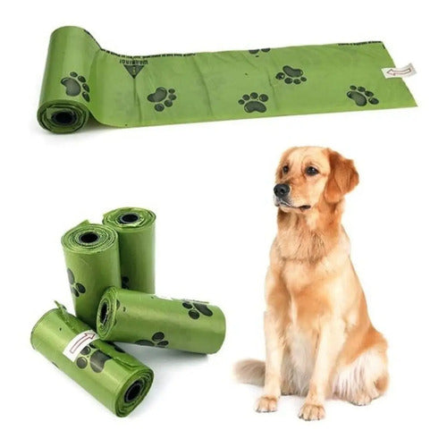 240 Bolsas Biodegradable 16 Rollos Ecologicas Fecas Perro Amarillo