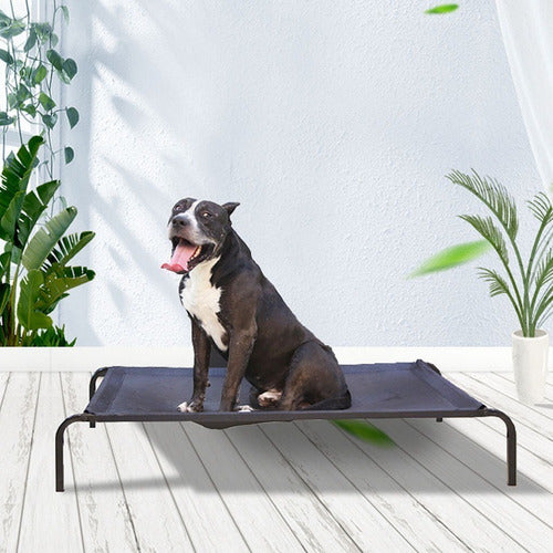 Cama Elevada Altura Para Mascota Perro Gato Talla L - Wuf Negro
