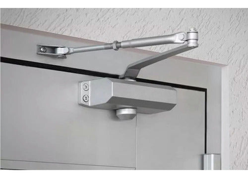 Cierre Automatico Puerta Brazo Hidraulico 45-65kg - Norplat Plateado