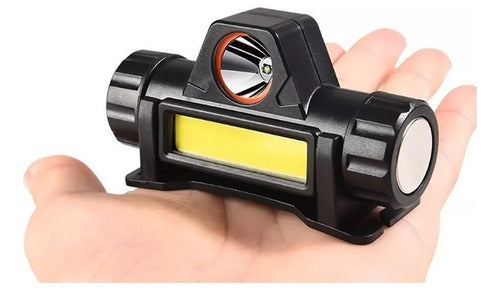 Linterna Frontal Recargable Foco Cabeza Linterna Minera Foco Blanco Negro