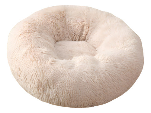 Cama Mascota Perro Grande Antiestres 110cm Xxl - Wuf Norplat Crema Liso