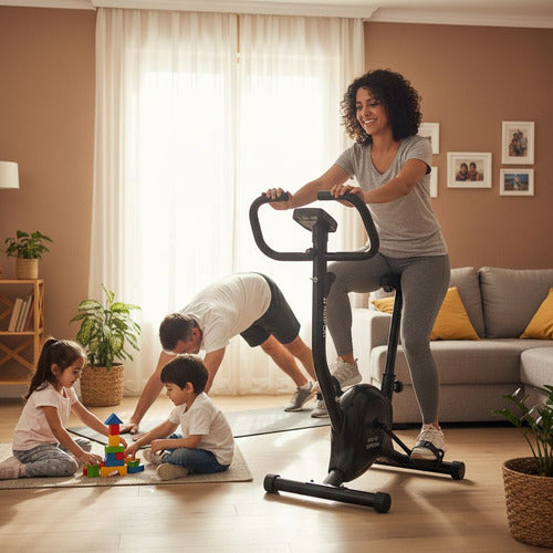 Bicicleta Estática Norplat Mujeres Fitness Spinning Gym Negro