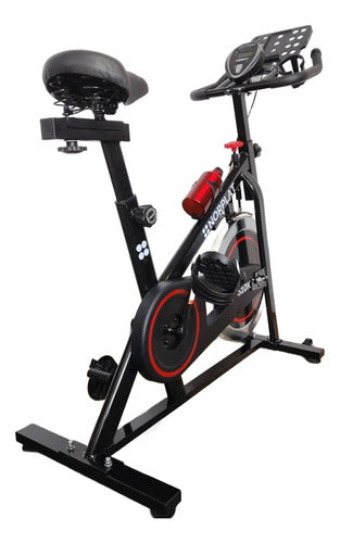 Bicicleta Estatica Norplat S10k Spinning Fija Fitness 10kg Negro