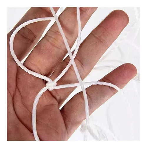 2 Mallas Futbol 7 Red Arco Futbolito 5.5x2.1mt Norplat Blanco