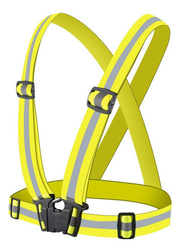Pack 10 Arnes Reflectante Elástico Ajustable - Norplat Amarillo Fluorescente M