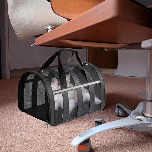 Bolso Transporte Mascota Gato Perro Norplat Talla M 41x26x24 Negro