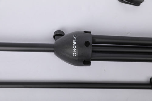 Atril Microfono Pedestal Boom Ajustable Profesional Norplat Negro