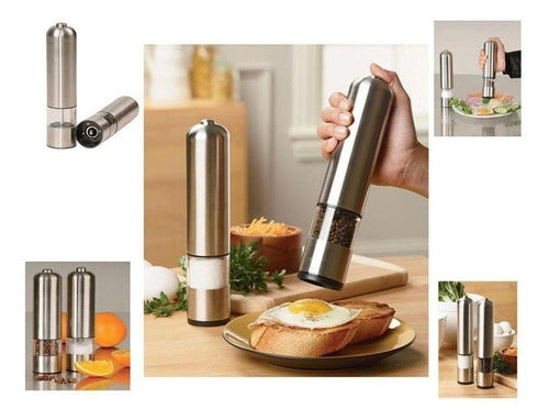 Pimentero Salero Molinillo Electrico Dispensador - Norplat Rojo