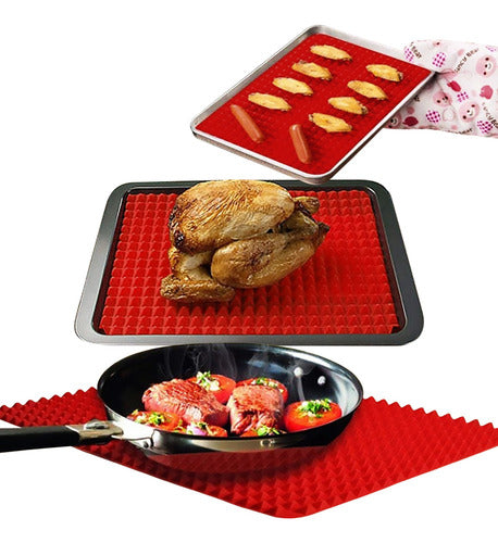 Tapete De Pirámides Para Hornear- Rojo Rojo