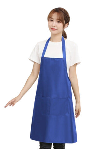 Pechera Clásica Gourmet Antifluido, Antiacido, Antibacterial Azul