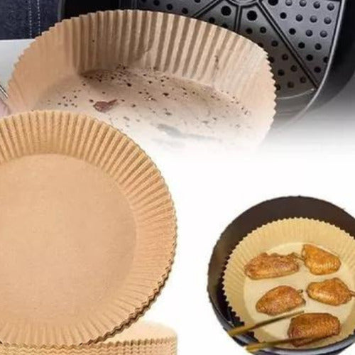 Papel Freidora Aire X100 Antiadherente Air Fryer Desechable Marrón Claro