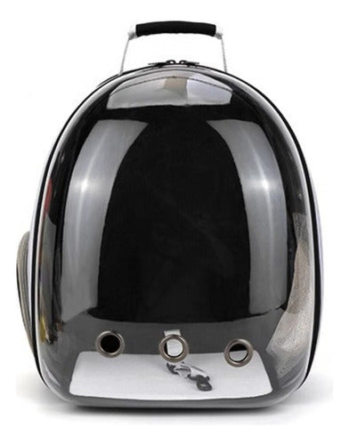 Mochila Bolso Transportes Transparente Mascotas Perros Gatos Negro