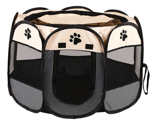 Corral Para Mascotas Talla Xl Jaula De Perros Gatos Conejos Bicolor Blanco Gris