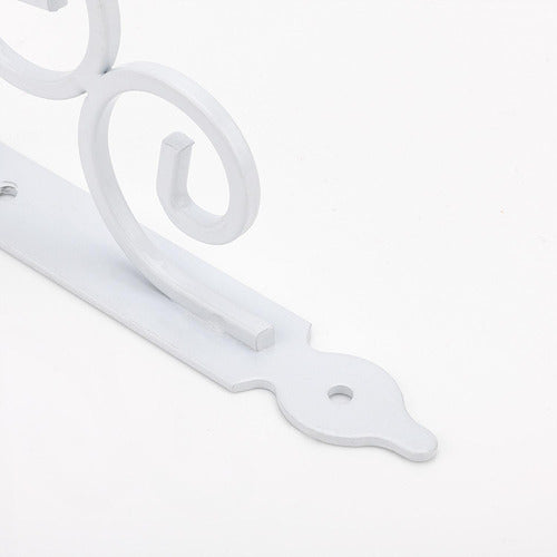 6 Soporte Repisa Flotante Estante Metal Pared Ángulo Norplat Blanco