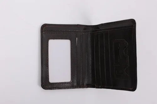 Billetera De Cuero Hombre Anti Rfid Anti Clonacion - Norplat Marrón Oscuro Liso