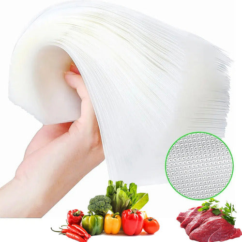 100 Bolsas Para Sellar Al Vacio 20x25 Vacío Espesado Norplat Transparente