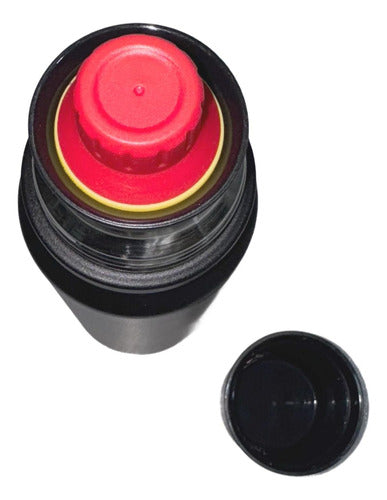 Termo De Agua Caliente Matero 1 Litro Acero Premium Norplat Negro