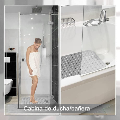 Piso Goma Antideslizante Para Ducha Tinas Alfombra - Norplat - Gris