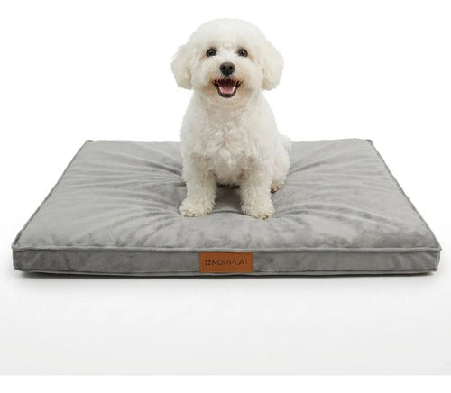 Cama Colchon Ortopedico Norplat 90cm Xxl - Perro Antiestres  Gris Claro Ortopédico