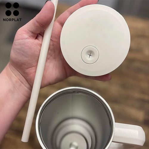 Norplat Tumbler 1180ml Vaso Térmico 40oz 1180ml Con Bombilla Verde Oscuro Lisa