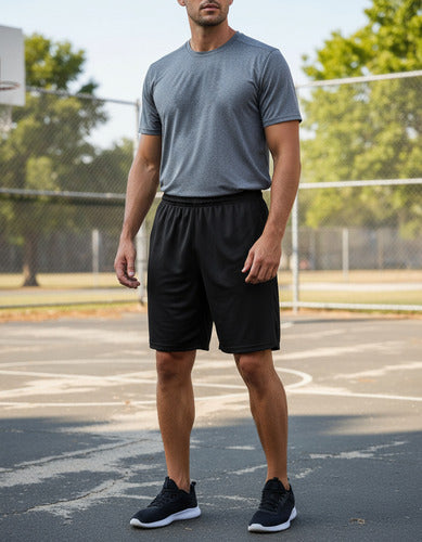 Shorts De Juego Hombre Futbol Deporte Elastico Liso Norplat Negro Lisa Xl