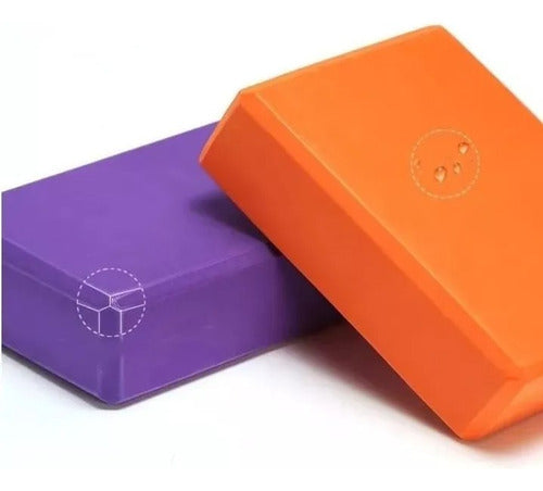 Fitness Yoga Ladrillo Goma Eva Bloque Pilates Deporte 180g Violeta