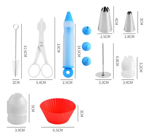 Kit Boquillas Repostería Con Soporte Giratorio 106u Norplat Blanco