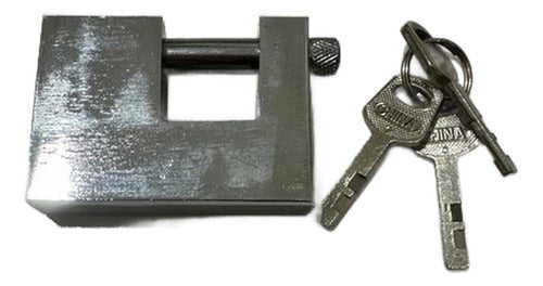 Set 2 Candados 70mm Anti Robo Anti Napoleón 3 Llaves Norplat Plateado