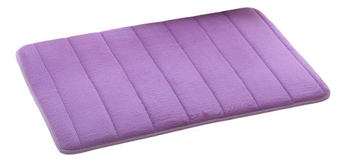 Alfombra Baño Engomado Antideslizante 60x40cm Suave Norplat - Violeta - Lisa