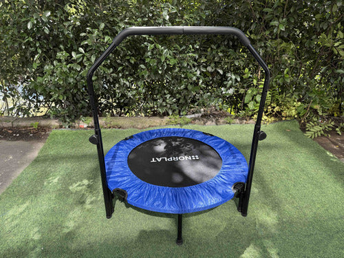 Trampolín Fitness Norplat Plegable 100cm 1m Cama Elastica Azul