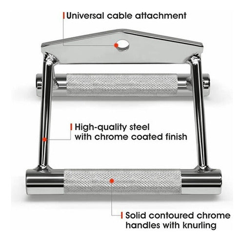 Agarre Neutro Polea De Acero Norplat Accesorio Entrenamiento