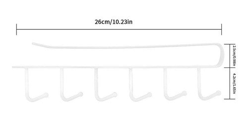 Organizador Soporte Colgador De Tazas Utensilios De Cocina Blanco
