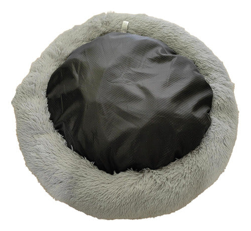 Cama Mascotas Perros Grandes Antiestres 90cm Talla Xxl - Wuf Gris