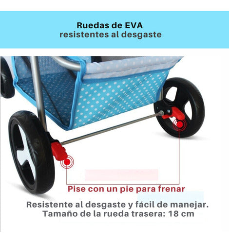 Coche Para Mascotas Perros Gato Carrito Aire Libre - Norplat Negro