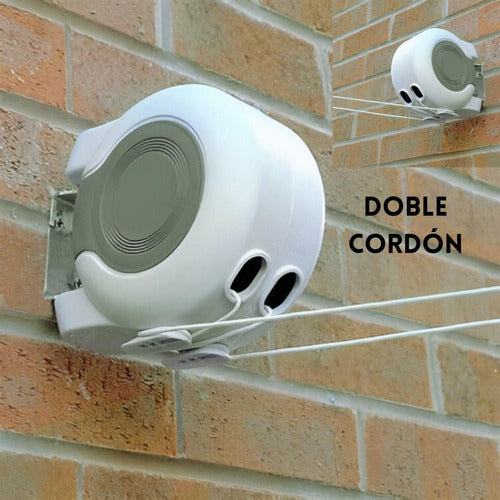 Tendedero Retractil Extensible Colgador Ropa Pared Norplat  Gris