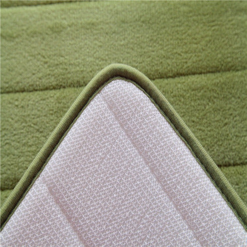 Alfombra Baño Engomado Antideslizante 60x40cm Suave Norplat Verde Lisa